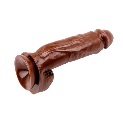 Duże dildo gruby członek przyssawka jądra sex 22cm